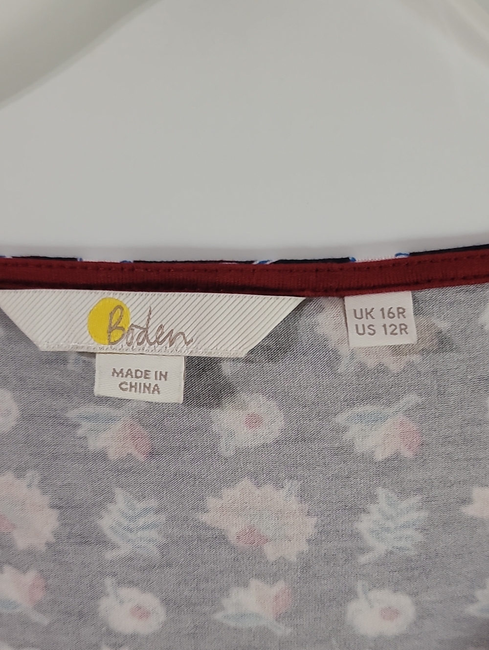 Boden Navy Floral Midi Dress - Picture 6 of 9